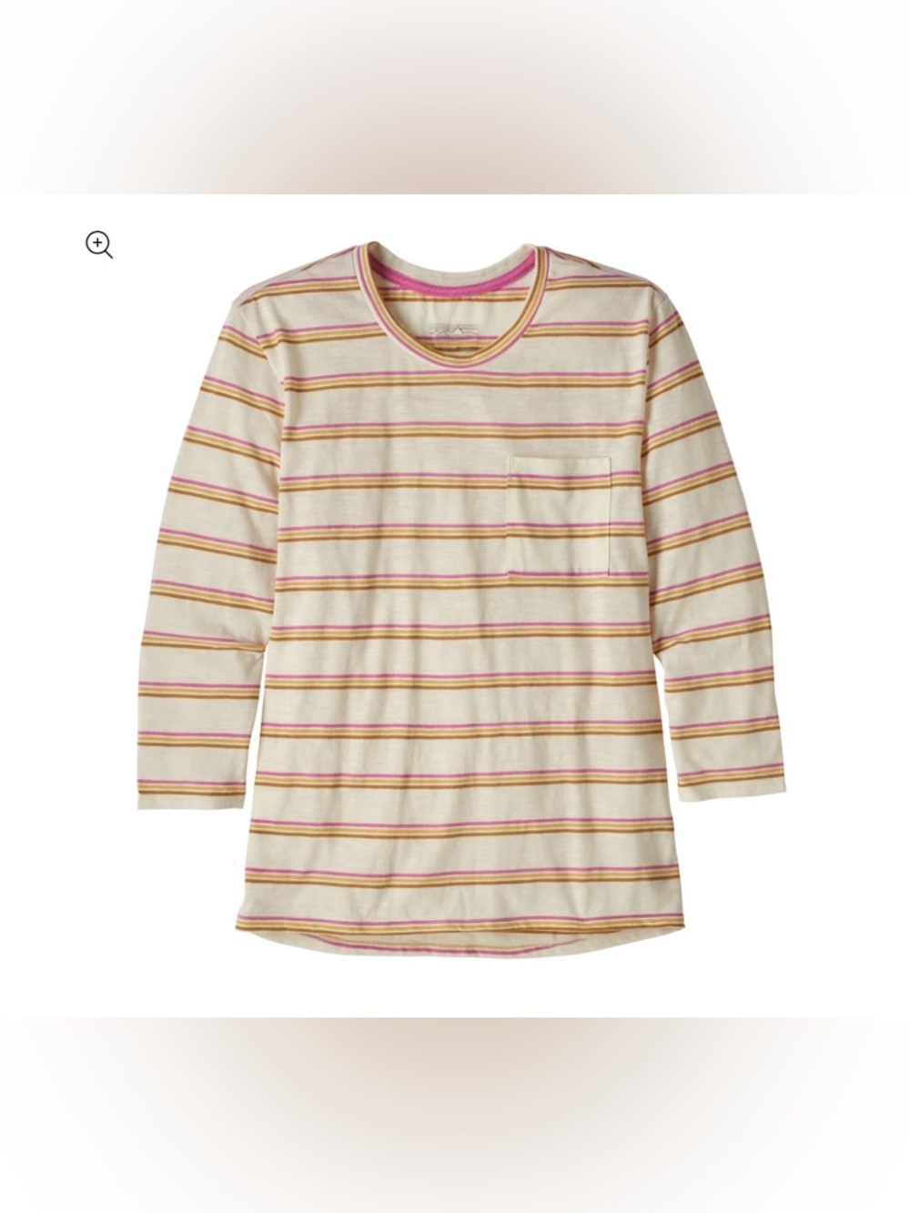 Patagonia Womens Mainstay 3/4 Sleeved Top Organic Cotton